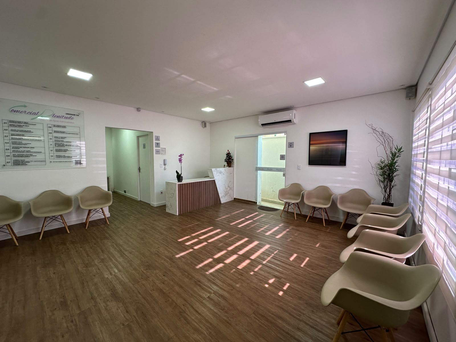 Recepção da clínica em Campinas